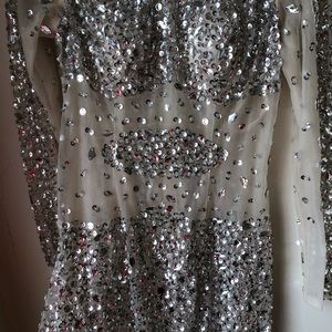 Long sleeve sequin dress
